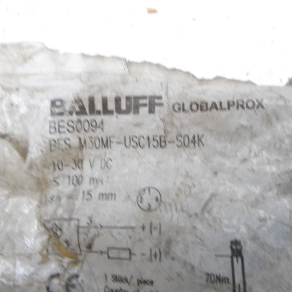BALLUFF BESM30MF-USC15B-S04K BES0094 10-30VDC NSMP