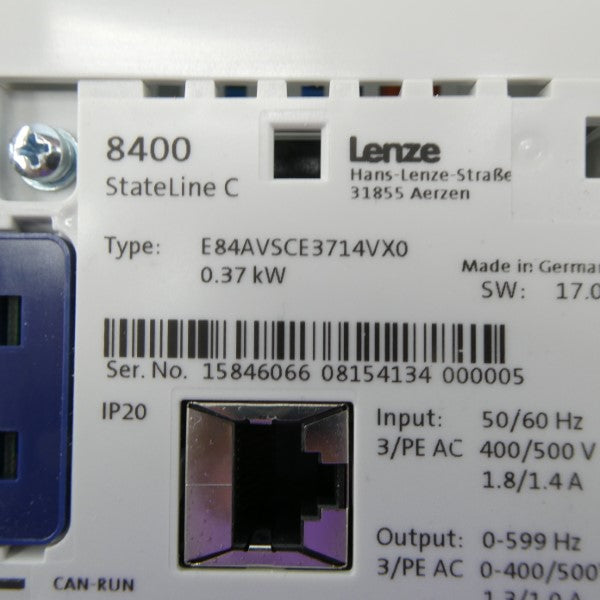 LENZE E84AVSCE3714VX0 400/500V 1.4/1.8A NSNP