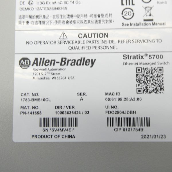 ALLEN BRADLEY 1783-BMS10CL SER. A NSMP