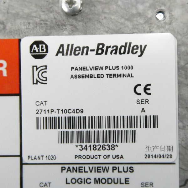 ALLEN BRADLEY 2711P-T10C4D9 SER. A 24VDC NSMP