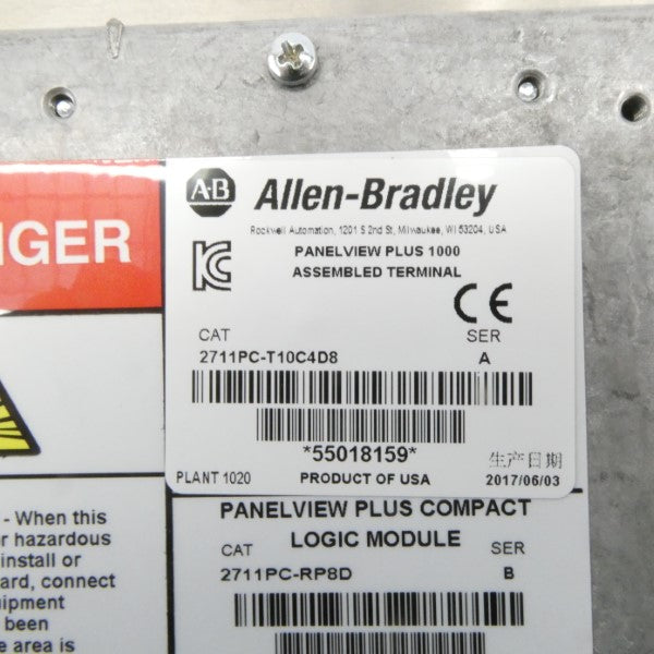 ALLEN BRADLEY 2711PC-T10C4D8 SER. A 24VDC NSMP