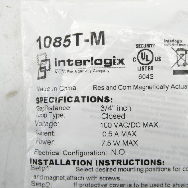 INTERLOGIX 1085T-M 100VAC/DC 0.5A NSMP