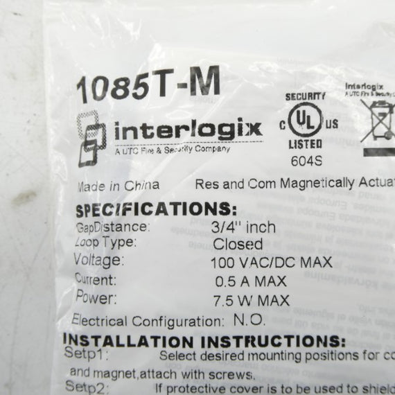 INTERLOGIX 1085T-M 100VAC/DC 0.5A NSMP