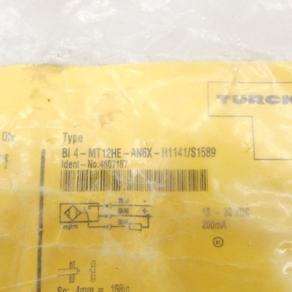 TURCK BI4-MT12HE-AN6X-H1141/S1589 4607187 10-30VDC NSMP