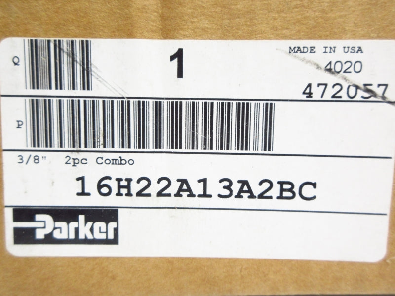PARKER 16H22A13A2BC 3/8" (AS PICTURED) NSMP