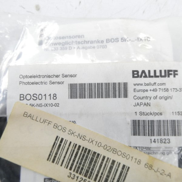 BALLUFF BOS5K-NS-IX10-02 BOS0118 NSMP