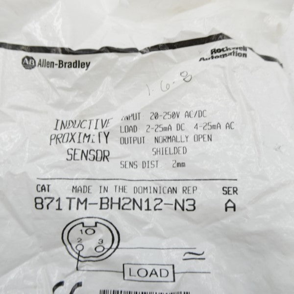 ALLEN BRADLEY 871TM-BH2N12-N3 SER. A 20-250VAC/DC NSMP
