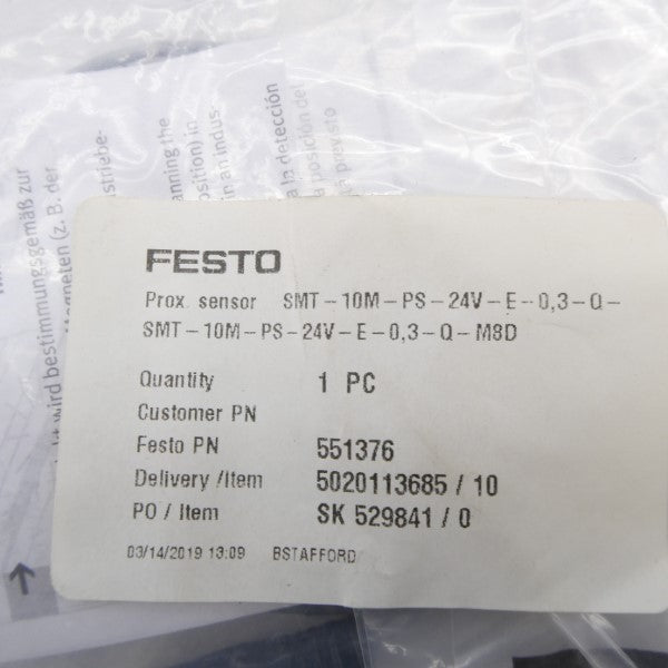 FESTO SMT-10M-PS-24V-E-0,3-Q-SMT-10M-PS-24V-E-0,3-Q-M8D 551376 NSMP