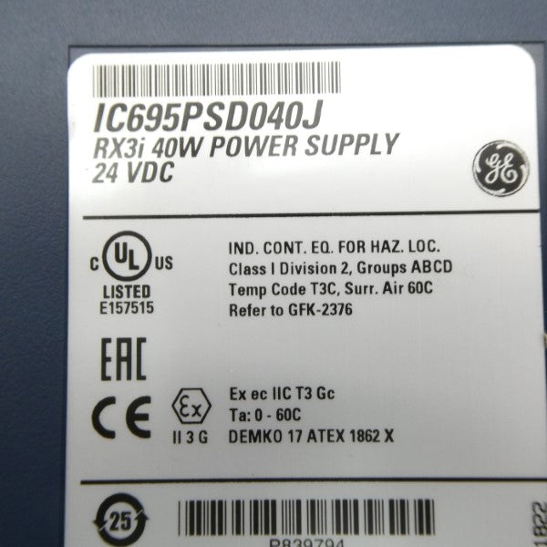 GENERAL ELECTRIC IC695PSD040J 24VDC NSMP