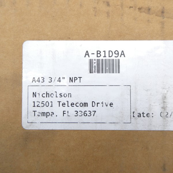 NICHOLSON A-B1D9A 3/4" NSFS