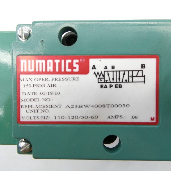 NUMATICS A23BW4008T00030 110-120V .06A 150PSI NSNP