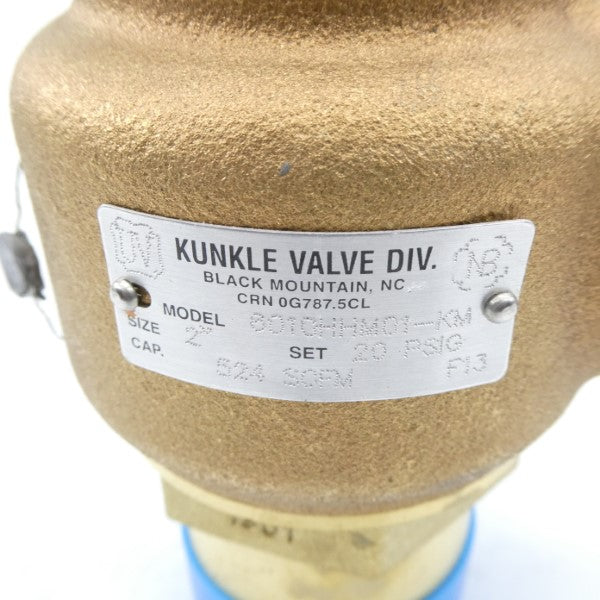 KUNKLE 6010HHM01-KM0020 20PSI 2" NSMP