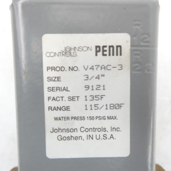 JOHNSON CONTROLS V47AC-3 150PSI 3/4" NSNP