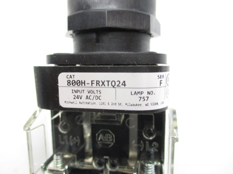 ALLEN BRADLEY 800H-FRXTQ24 SER. F 24VAC/DC (WH) NSMP