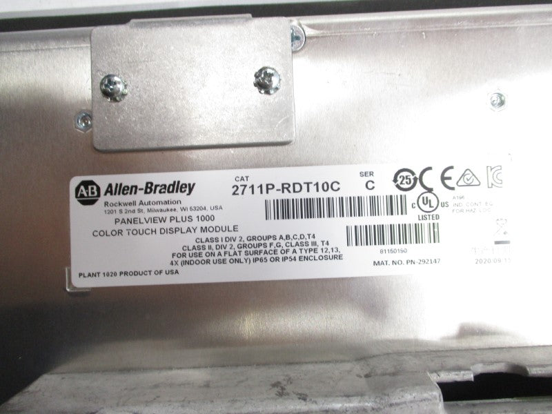 ALLEN BRADLEY 2711P-RDT10C SER. C 24VDC NSNP