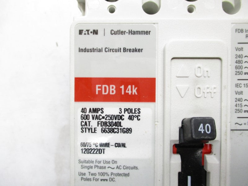 EATON FDB3040L 600VAC 40A NSMP