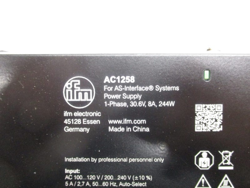 IFM EFECTOR AC1258 100-120/200-240V 8A NSMP
