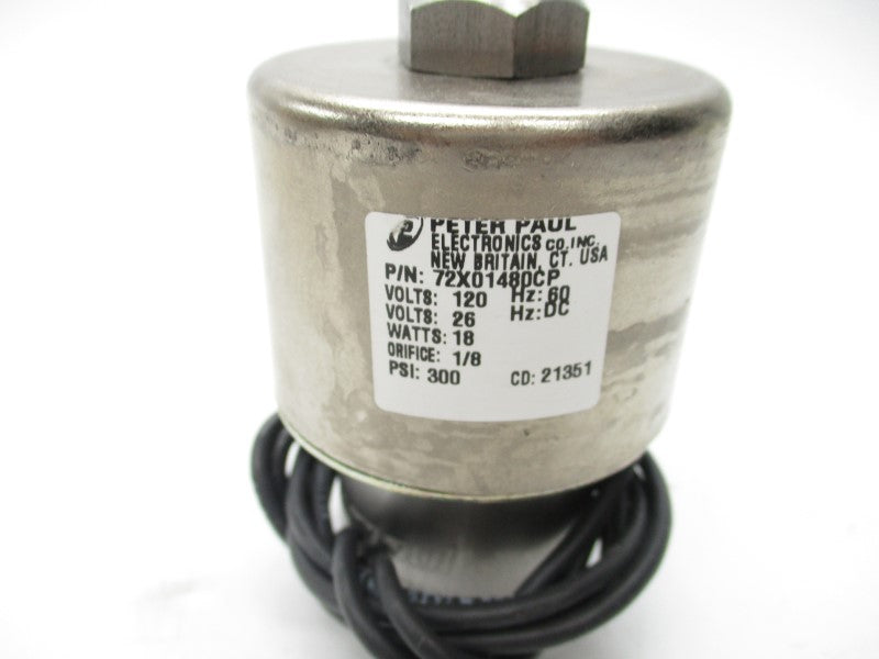 PETER PAUL ELECTRONICS 72X01480CP 120V 300PSI NSMP
