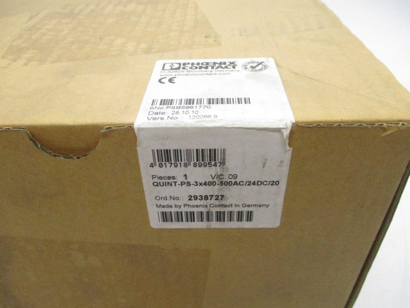 PHOENIX CONTACT QUINT-PS-3X400-500AC/24DC/20 2938727 NSFS