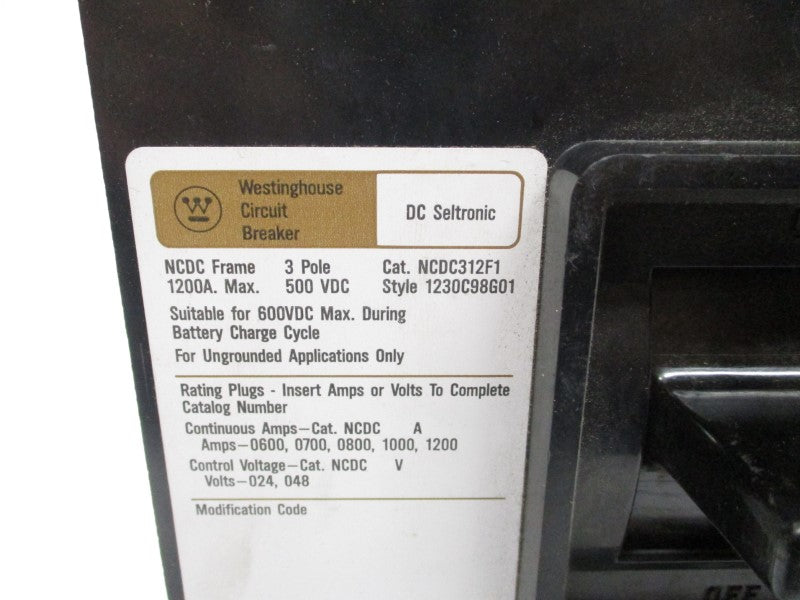 WESTINGHOUSE NCDC312F1 500VDC 1200A NSNP