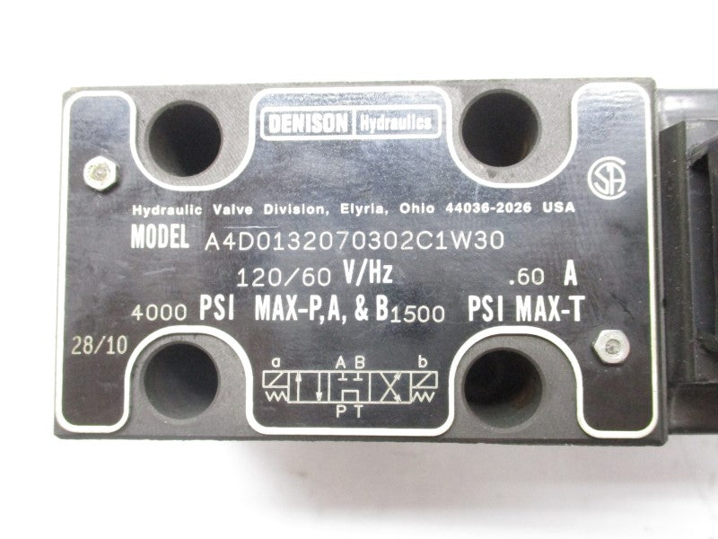 PARKER A4D0132070302C1W30 120V .6A 4000PSI (AS PICTURED) NSMP