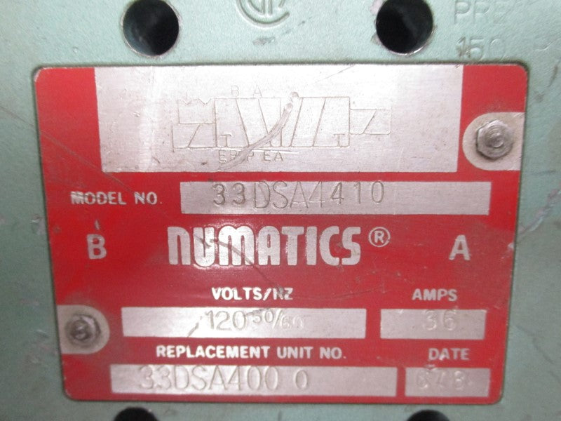 NUMATICS 33DSA4410 120V .36A UNMP