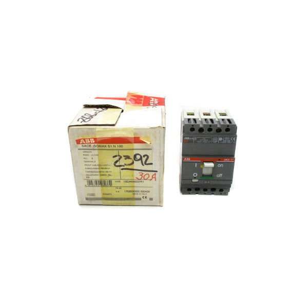 ABB SACEISOMAXS1N100 1SDA048037R1 277/480VAC 30A NSMP