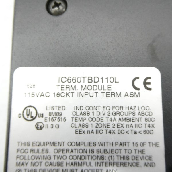 GE FANUC IC660TBD110L 115VAC NSNP