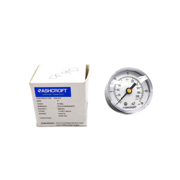 ASHCROFT 20W1005H02B30#-AGI 30PSI 2" NSMP