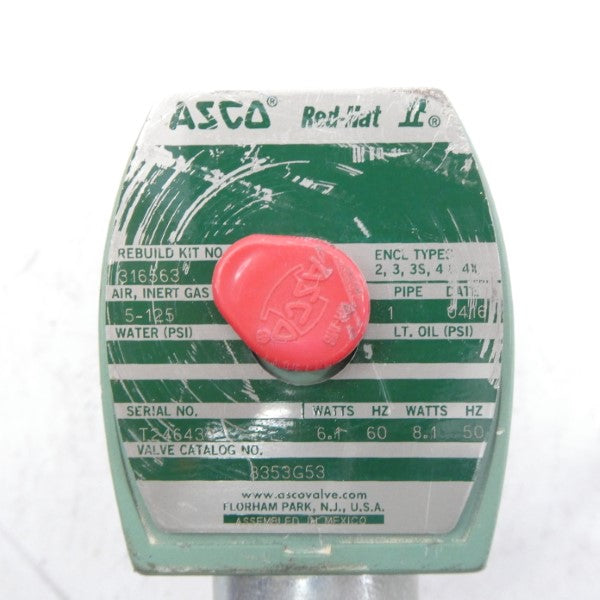 ASCO 8353G53 110/120V 5-125PSI 1" UNMP