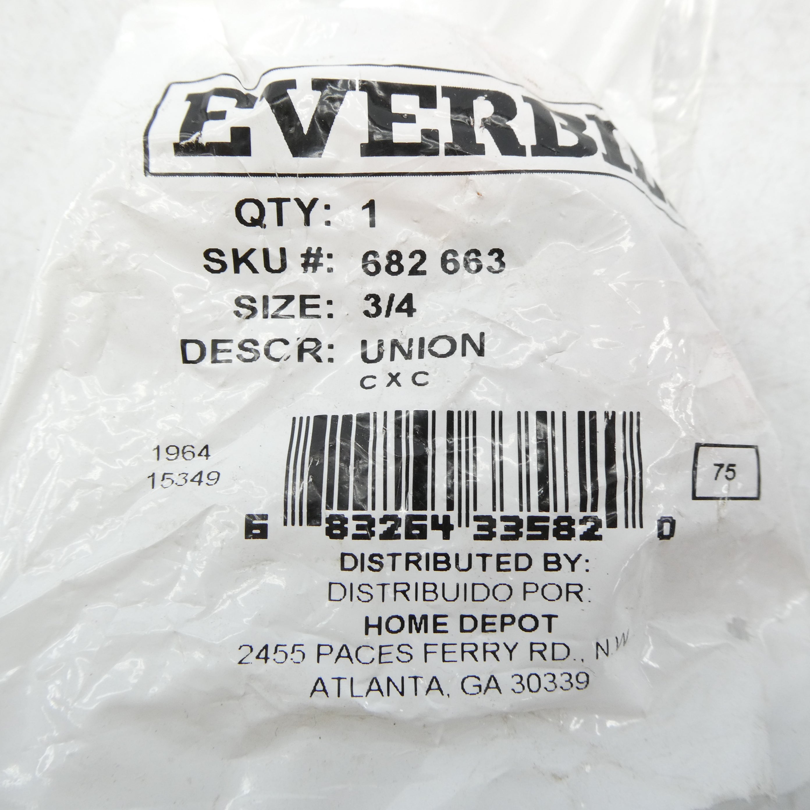 EVERBILT 682663 3/4" NSMP