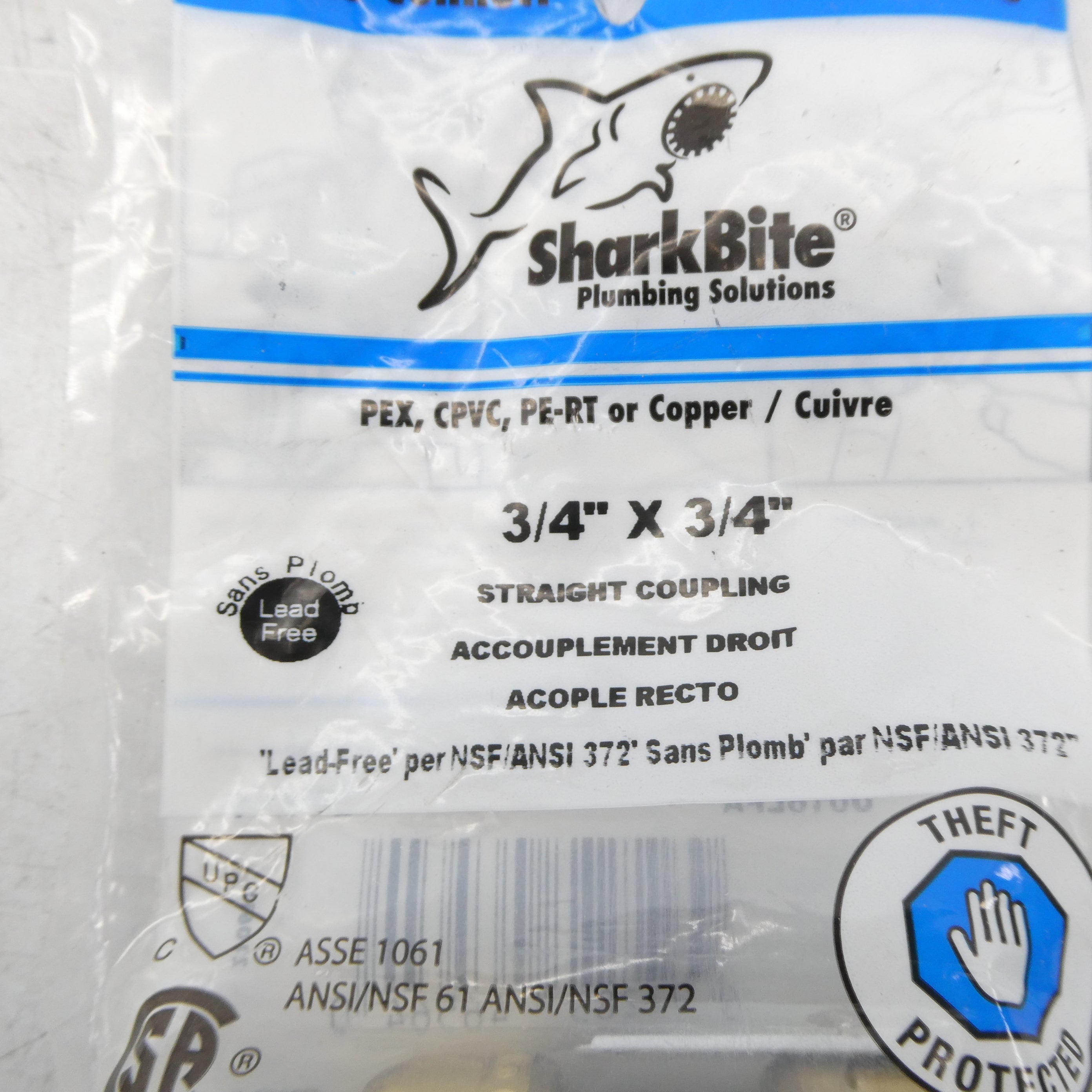 SHARKBITE U016LFA 3/4" NSMP