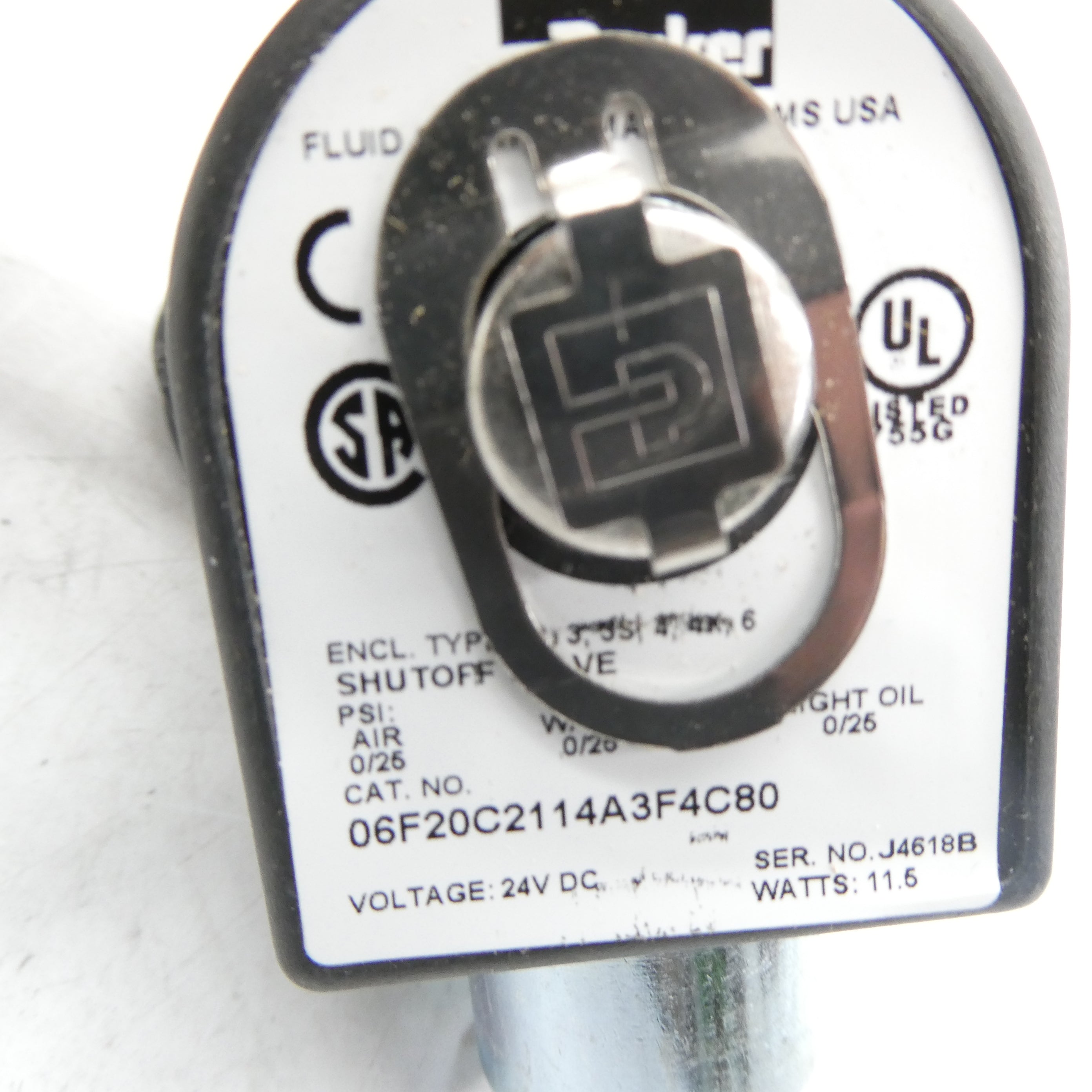 PARKER 06F20C2114A3F4C80 24VDC 0/25PSI 3/8" NSMP