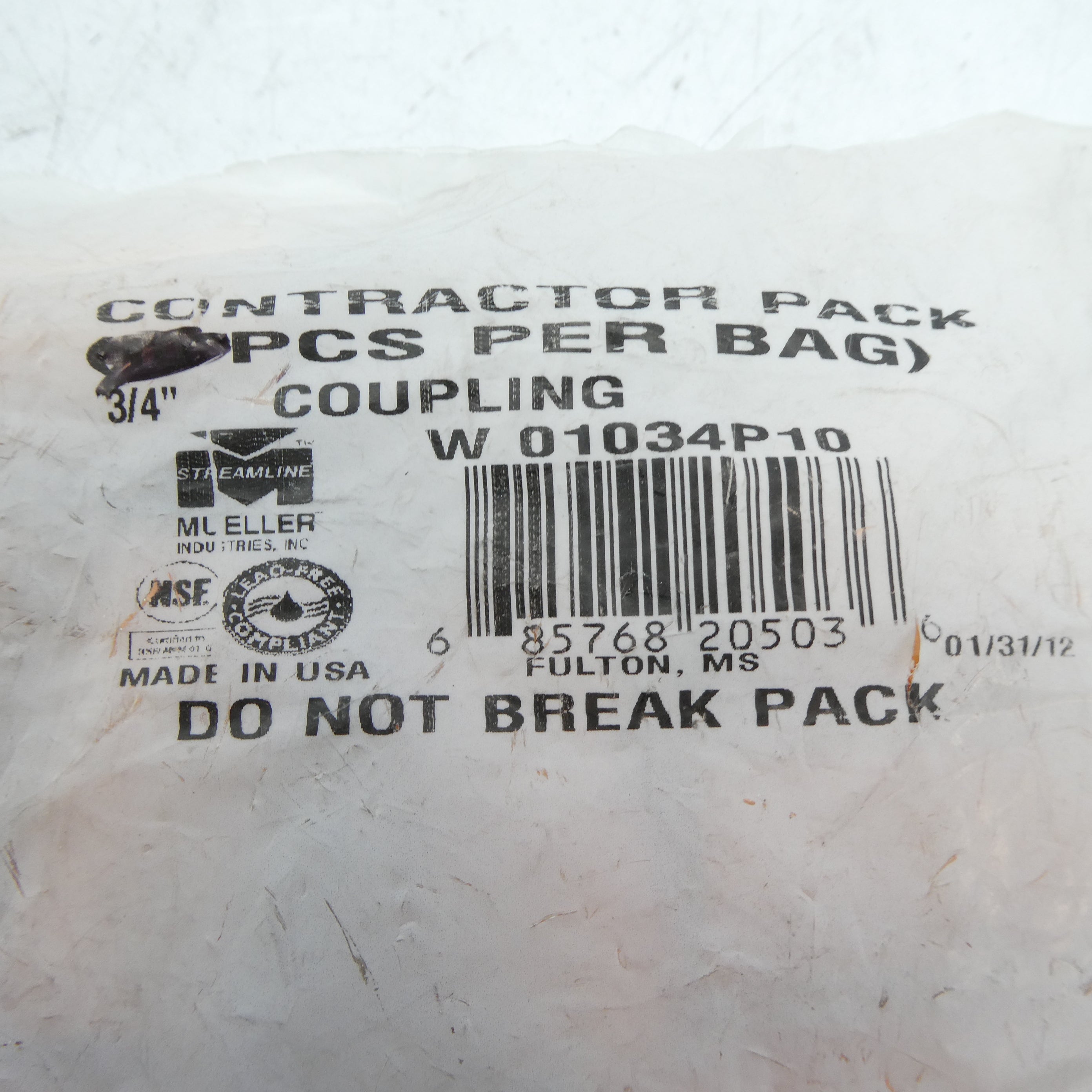 STREAMLINE W01034P10 3/4" (PKG OF 9) NSMP