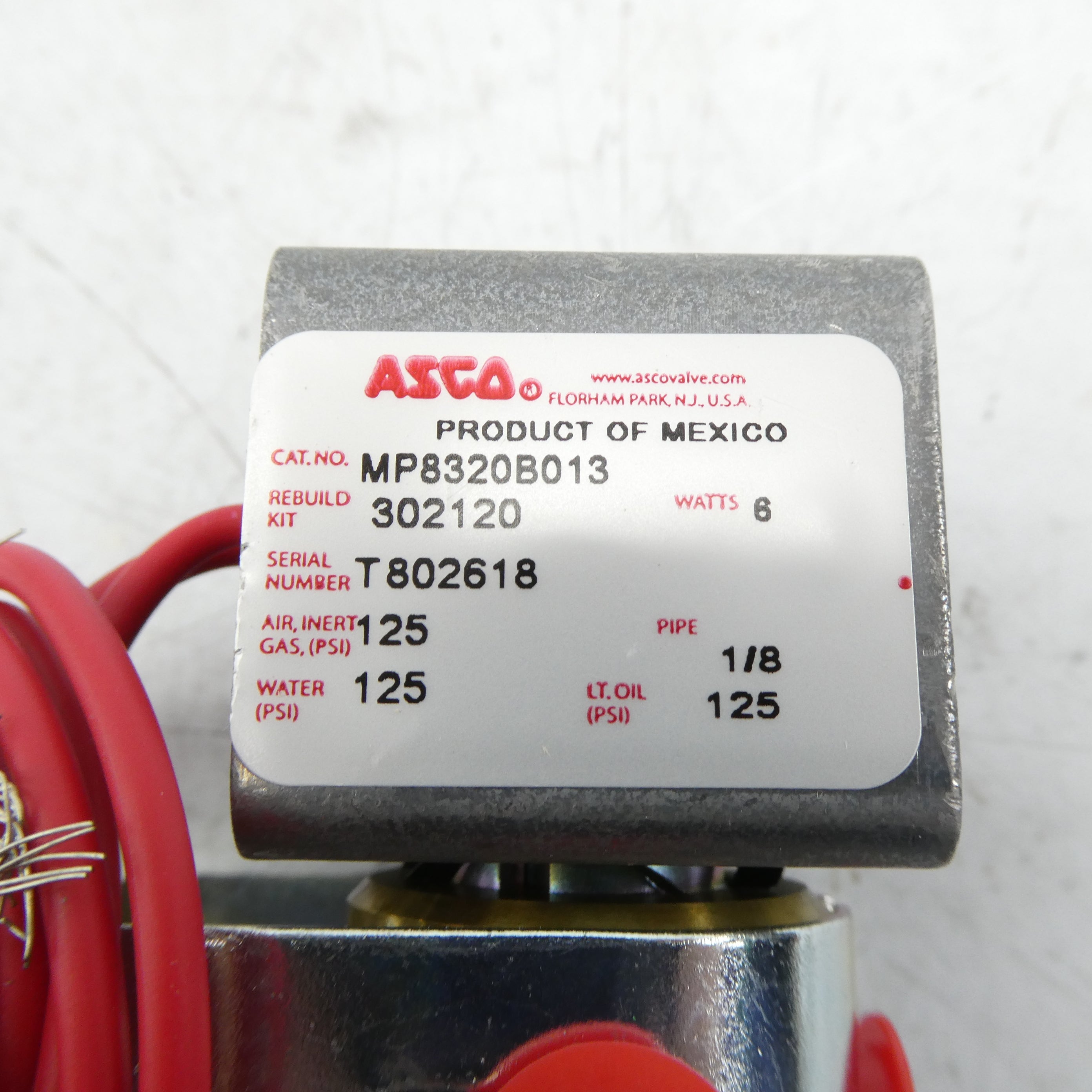 ASCO MP8320B013 110/120V 125PSI 1/8" NSMP