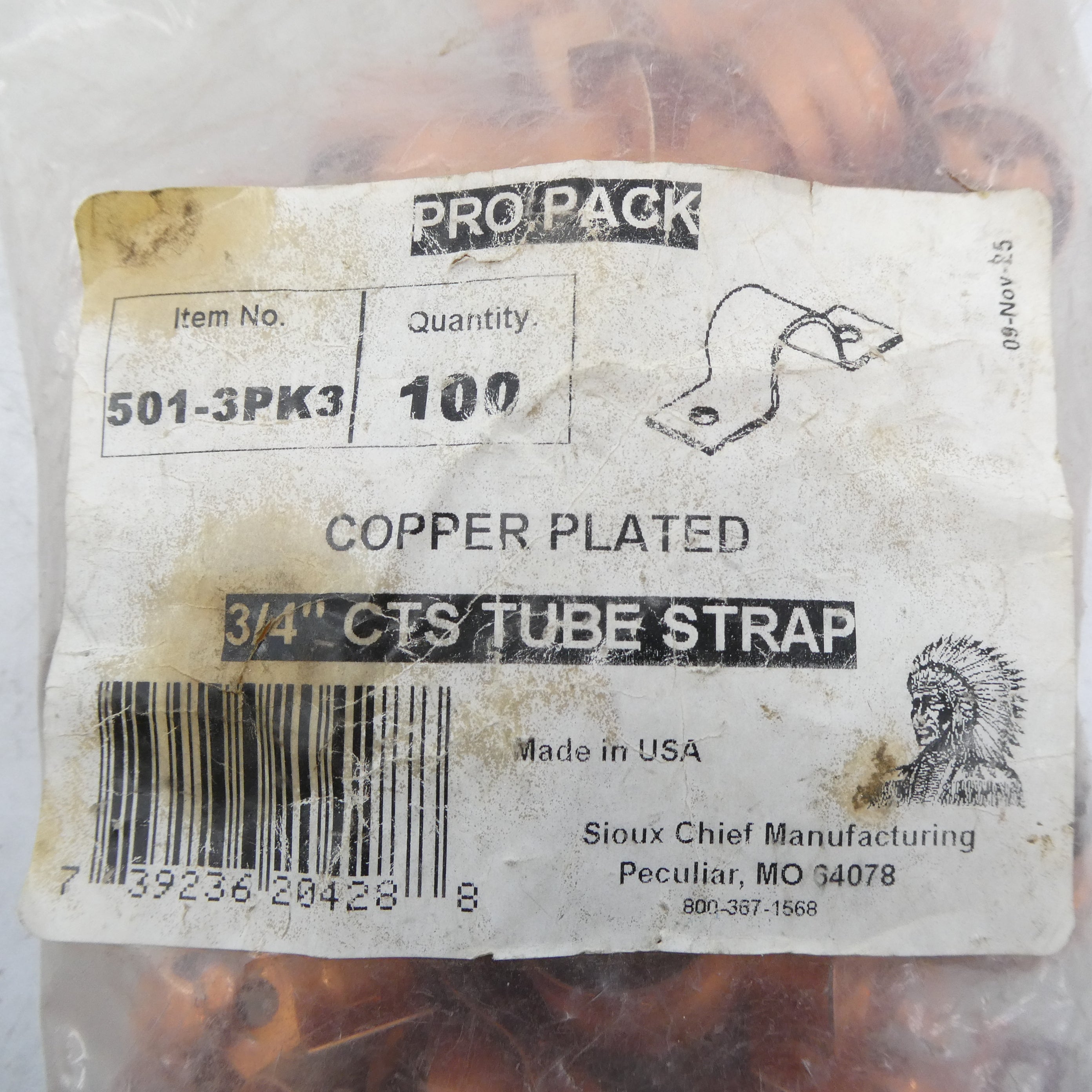 SIOUX CHIEF 501-3PK3 (PKG OF 100) NSMP
