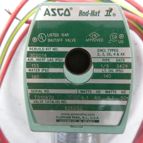 ASCO 8262G2 110/120V 180PSI 1/8" (AS PICTURED) NSNP