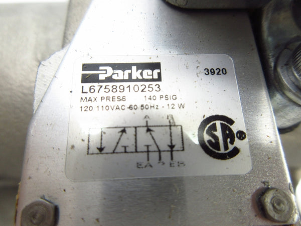 PARKER L6758910253 110/120VAC 140PSI NSNP