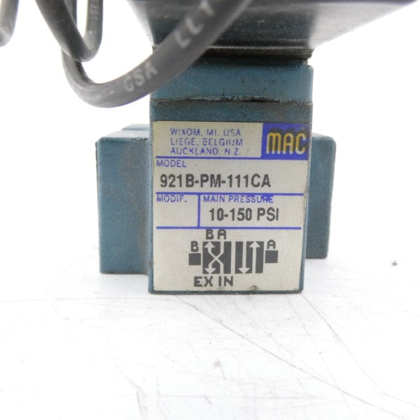 MAC 921B-PM-111CA 110/120V 10-150PSI UNMP