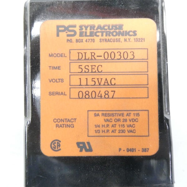 PS SYRACUSE ELECTRONICS DLR-00303 115VAC 5S NSNP
