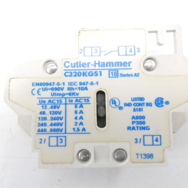 CUTLER HAMMER C320KGS1 SER. A2 440/660V 1.5A NSMP