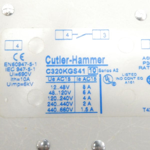 CUTLER HAMMER C320KGS41 SER. A2 440-660V 1.5A NSMP