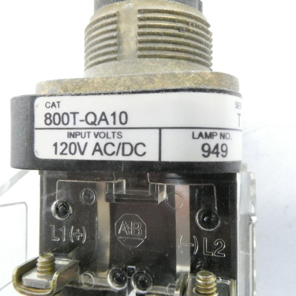 ALLEN BRADLEY 800T-QA10A SER. T 120VAC/DC (AS PICTURED) (WH) NSMP
