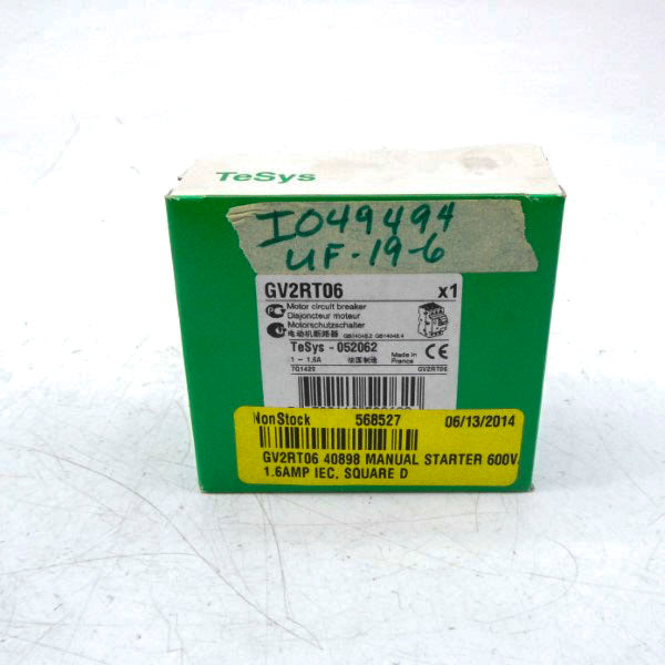 SCHNEIDER ELECTRIC GV2RT06 1-1.6A NSFS