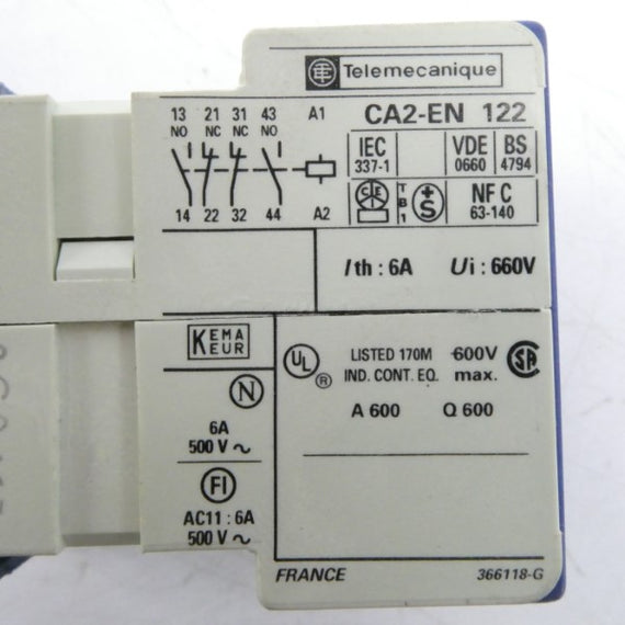 TELEMECANIQUE CA2EN122F 100/110-100/120V 6A NSMP