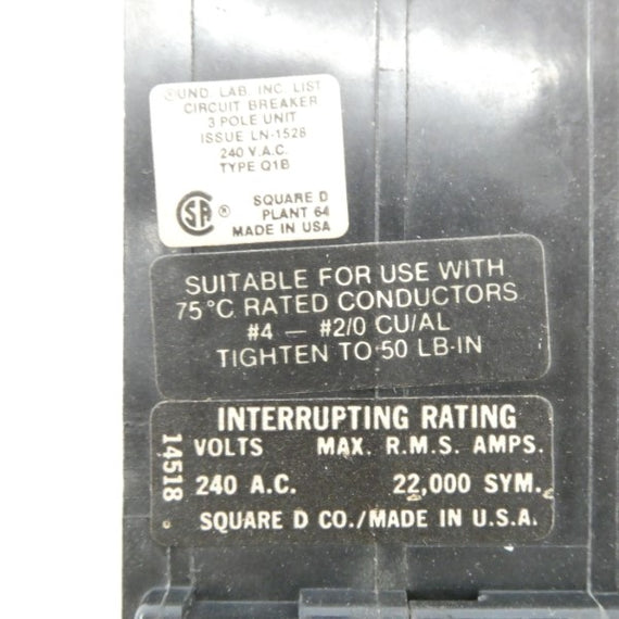 SQUARE D Q1B370 240VAC 70A NSNP
