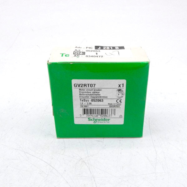 SCHNEIDER ELECTRIC GV2RT07 1.6-2.5A NSFS