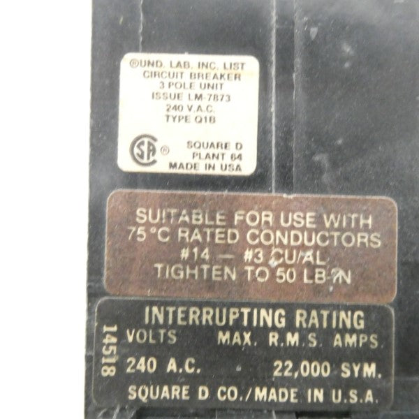 SQUARE D Q1B340 240VAC 40A NSNP