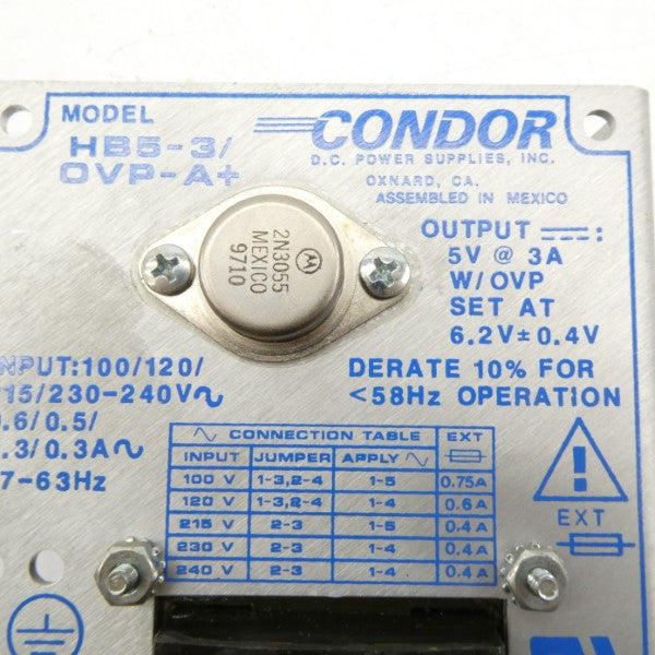 CONDOR HB5-3/OVP-A+ 230-240V 0.3/0.3A NSNP