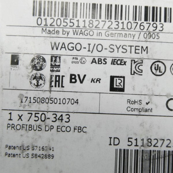 WAGO 750-343 NSFS
